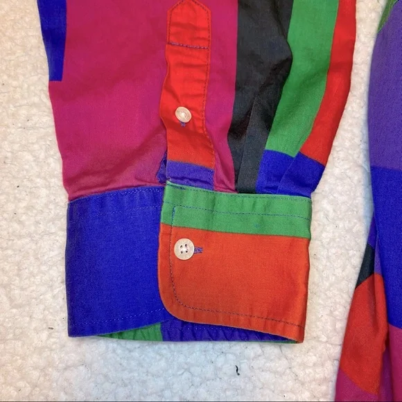 90s Ralph Lauren Multi Colour Button Down - Picture 4 of 5